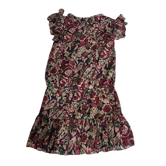 Ralph Lauren Girls Size 16 XL Drop Waist Ruffle Flutter Sleeves Floral Dress - Picture 6 of 6